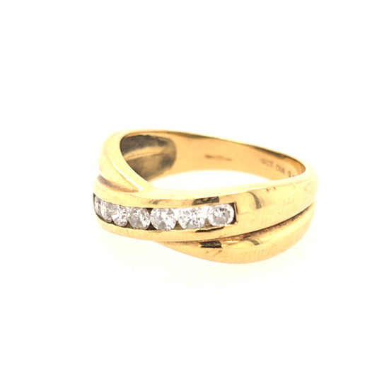 Pre Owned 18ct Diamond Twist Eternity Ring ZX110 Pre Owned 18ct Diamond Twist Eternity Ring ZX110